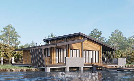 100-007-П Проект бани из бревен Владикавказ | Проекты домов от House Expert