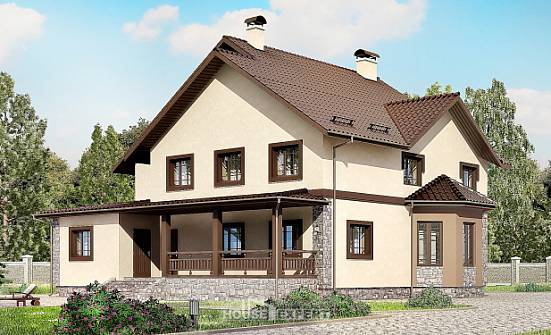 265-003-Л Проект двухэтажного дома, современный домик из пеноблока Владикавказ | Проекты домов от House Expert