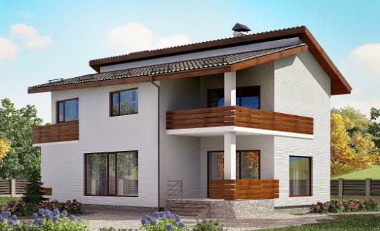 180-009-П Проект двухэтажного дома мансардой, классический дом из кирпича Владикавказ | Проекты домов от House Expert