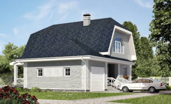 160-006-Л Проект двухэтажного дома с мансардой, гараж, классический коттедж из поризованных блоков Владикавказ | Проекты домов от House Expert