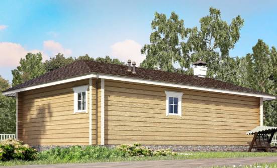 095-001-Л Проект одноэтажного дома, уютный коттедж из дерева Владикавказ | Проекты одноэтажных домов от House Expert