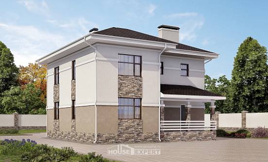 150-014-П Проект двухэтажного дома, доступный дом из арболита Владикавказ | Проекты домов от House Expert