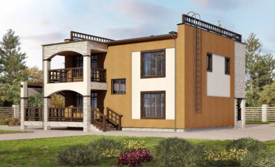 150-010-Л Проект двухэтажного дома, небольшой коттедж из кирпича Владикавказ | Проекты домов от House Expert