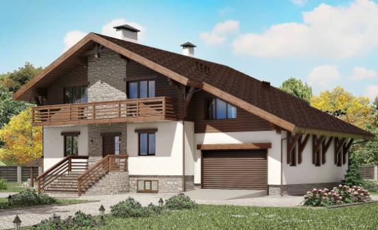 420-001-П Проект трехэтажного дома мансардой, гараж, красивый дом из кирпича Владикавказ | Проекты домов от House Expert