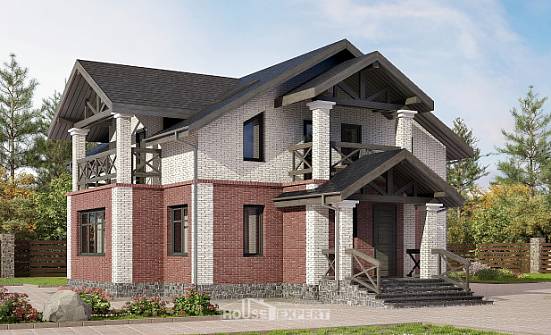 160-014-Л Проект двухэтажного дома, бюджетный дом из блока Владикавказ | Проекты домов от House Expert