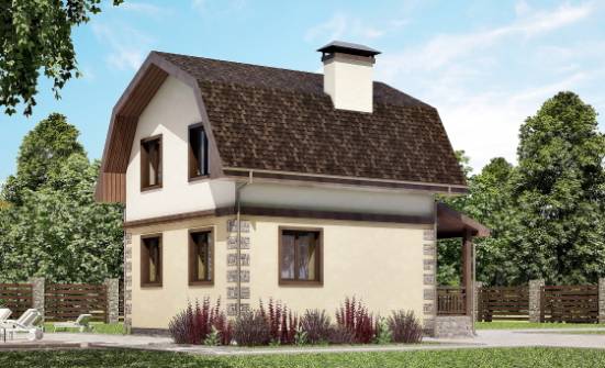 070-004-П Проект двухэтажного дома мансардный этаж, красивый дом из бризолита Владикавказ | Проекты домов от House Expert