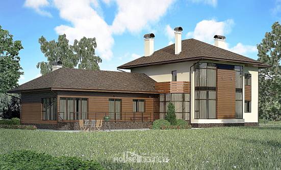 300-001-П Проект двухэтажного дома, огромный домик из кирпича Владикавказ | Проекты домов от House Expert