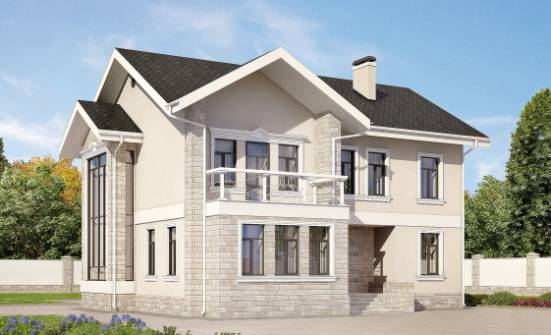 170-008-Л Проект двухэтажного дома, скромный дом из поризованных блоков Владикавказ | Проекты домов от House Expert