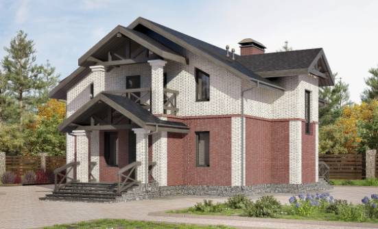 160-014-Л Проект двухэтажного дома, бюджетный дом из блока Владикавказ | Проекты домов от House Expert