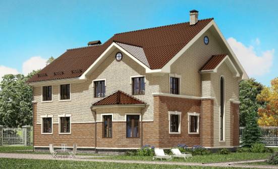 300-004-Л Проект двухэтажного дома, современный коттедж из керамзитобетонных блоков Владикавказ | Проекты домов от House Expert