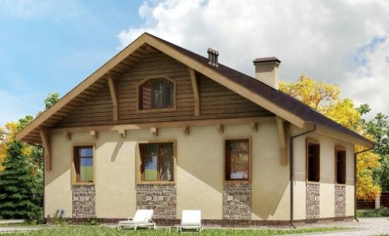 080-002-П Проект одноэтажного дома, миниатюрный домик из твинблока Владикавказ | Проекты одноэтажных домов от House Expert