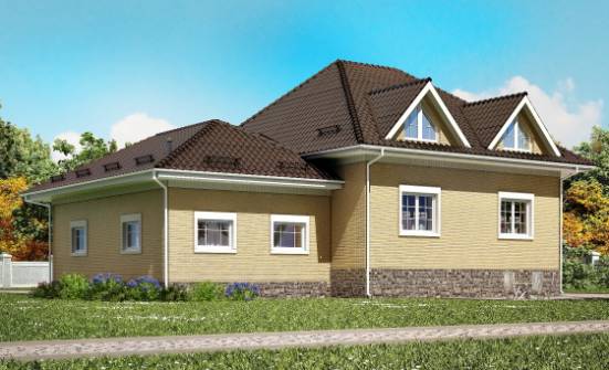 400-001-П Проект трехэтажного дома с мансардным этажом, гараж, огромный дом из теплоблока Владикавказ | Проекты домов от House Expert
