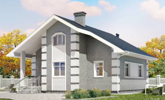 115-001-Л Проект двухэтажного дома с мансардой, небольшой дом из газосиликатных блоков Владикавказ | Проекты домов от House Expert