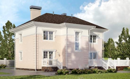 155-005-Л Проект двухэтажного дома, небольшой домик из поризованных блоков Владикавказ | Проекты домов от House Expert