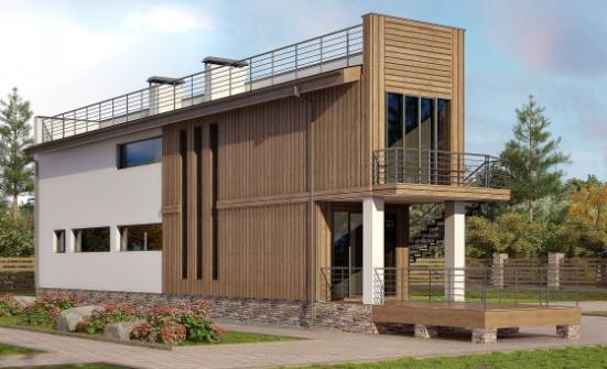 100-003-Л Проект двухэтажного дома, уютный загородный дом из пеноблока Владикавказ | Проекты домов от House Expert