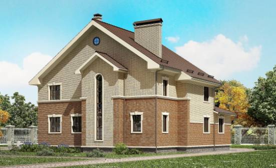 300-004-Л Проект двухэтажного дома, современный коттедж из керамзитобетонных блоков Владикавказ | Проекты домов от House Expert