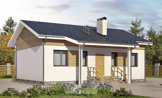 080-004-П Проект одноэтажного дома, махонький домик из газосиликатных блоков Владикавказ | Проекты домов от House Expert