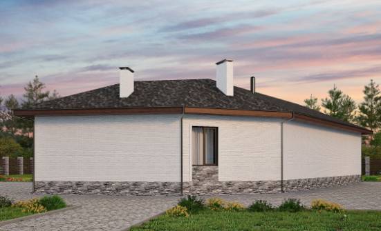 145-001-Л Проект бани из блока Владикавказ | Проекты одноэтажных домов от House Expert