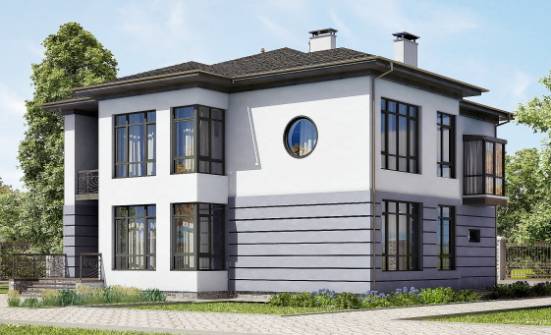 300-006-Л Проект двухэтажного дома, гараж, современный дом из кирпича Владикавказ | Проекты домов от House Expert