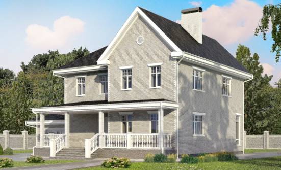 190-001-Л Проект двухэтажного дома, гараж, современный коттедж из кирпича Владикавказ | Проекты домов от House Expert