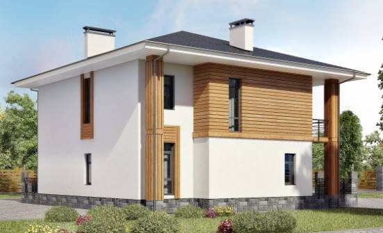180-015-П Проект двухэтажного дома, небольшой домик из газобетона Владикавказ | Проекты домов от House Expert