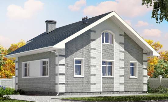 115-001-Л Проект двухэтажного дома с мансардой, небольшой дом из газосиликатных блоков Владикавказ | Проекты домов от House Expert