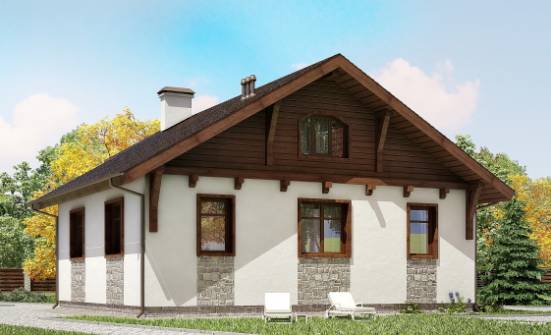 080-002-Л Проект одноэтажного дома, махонький домик из газобетона Владикавказ | Проекты домов от House Expert