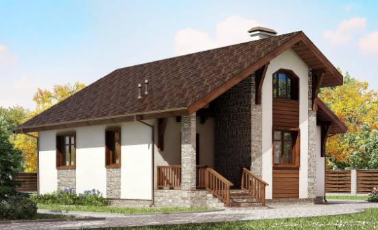 080-002-Л Проект одноэтажного дома, махонький домик из газобетона Владикавказ | Проекты домов от House Expert