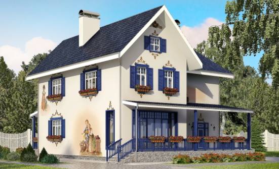 180-003-П Проект двухэтажного дома, экономичный домик из кирпича Владикавказ | Проекты домов от House Expert