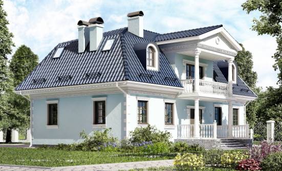 210-004-Л Проект двухэтажного дома мансардой, просторный домик из газосиликатных блоков Владикавказ | Проекты домов от House Expert