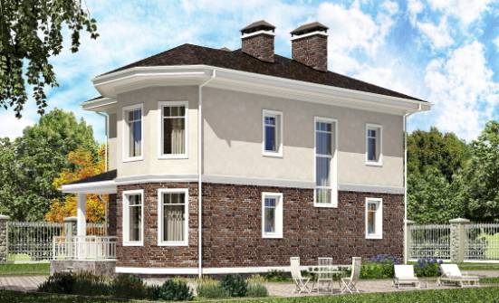 120-001-Л Проект трехэтажного дома, классический коттедж из пеноблока Владикавказ | Проекты домов от House Expert
