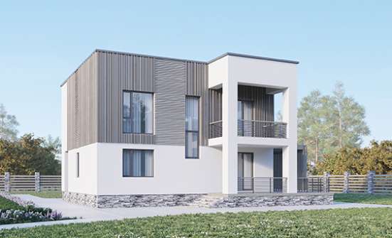 150-017-П Проект двухэтажного дома, доступный загородный дом из твинблока Владикавказ | Проекты домов от House Expert