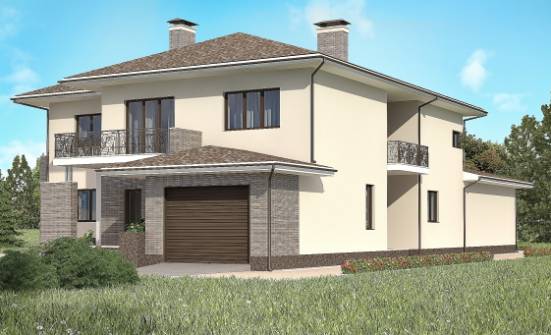 500-001-П Проект трехэтажного дома и гаражом, красивый домик из кирпича Владикавказ | Проекты домов от House Expert