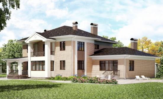 520-001-П Проект трехэтажного дома, красивый дом из поризованных блоков Владикавказ | Проекты домов от House Expert