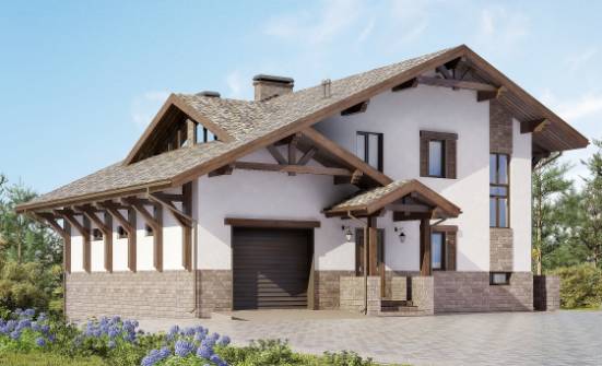 305-002-П Проект трехэтажного дома с мансардой, большой домик из кирпича Владикавказ | Проекты домов от House Expert