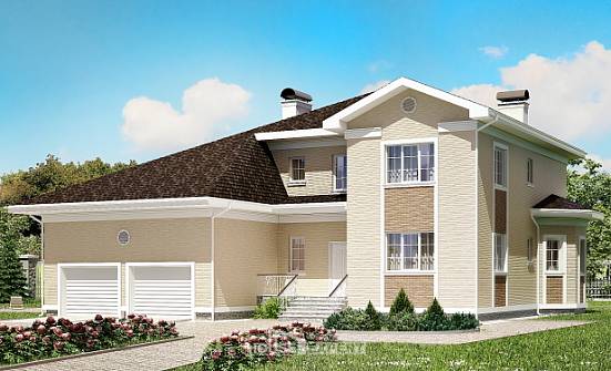 335-001-Л Проект двухэтажного дома и гаражом, современный загородный дом из кирпича Владикавказ | Проекты домов от House Expert