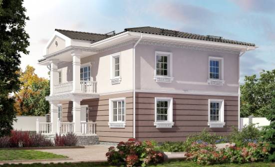 210-005-П Проект двухэтажного дома, средний дом из газобетона Владикавказ | Проекты домов от House Expert