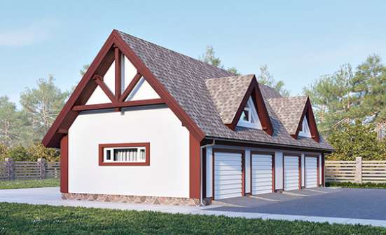 145-002-Л Проект гаража из керамзитобетонных блоков Владикавказ | Проекты домов от House Expert