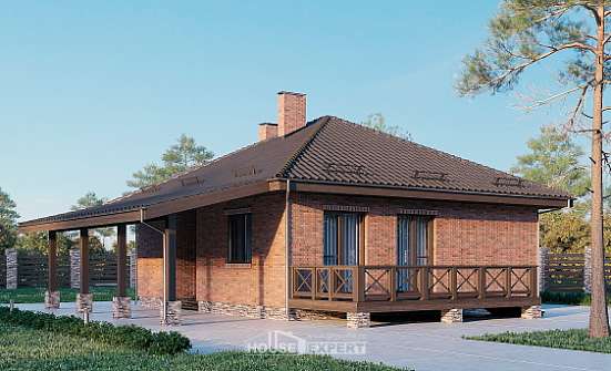 070-006-Л Проект одноэтажного дома, современный загородный дом из бризолита Владикавказ | Проекты домов от House Expert