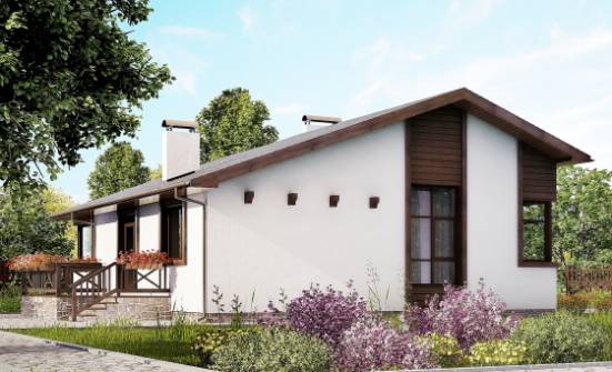 110-003-П Проект одноэтажного дома, уютный коттедж из бризолита Владикавказ | Проекты одноэтажных домов от House Expert