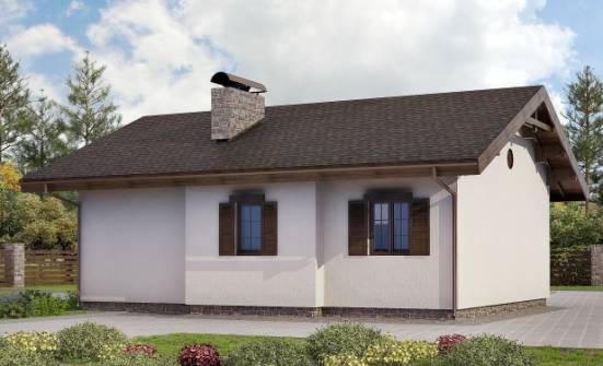 090-002-Л Проект одноэтажного дома, небольшой дом из кирпича Владикавказ | Проекты домов от House Expert