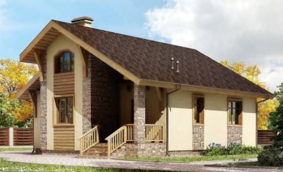 080-002-П Проект одноэтажного дома, миниатюрный домик из твинблока Владикавказ | Проекты одноэтажных домов от House Expert