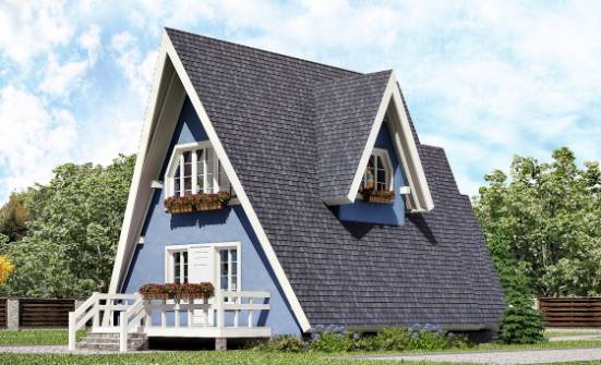 100-002-П Проект двухэтажного дома с мансардой, классический домик из дерева Владикавказ | Проекты домов от House Expert