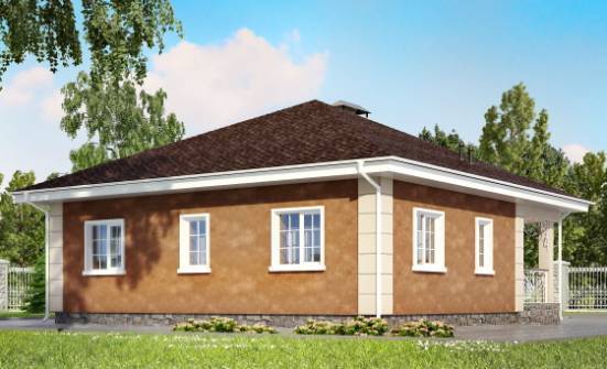 100-001-Л Проект одноэтажного дома, экономичный дом из арболита Владикавказ | Проекты домов от House Expert