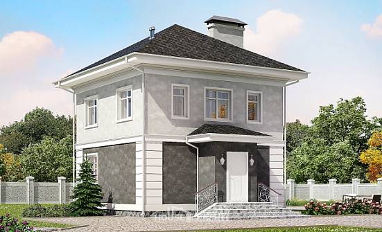 090-003-П Проект двухэтажного дома, доступный загородный дом из теплоблока Владикавказ | Проекты домов от House Expert