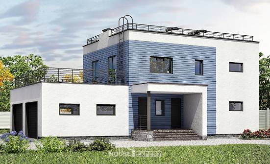 180-012-Л Проект двухэтажного дома, гараж, классический дом из кирпича Владикавказ | Проекты домов от House Expert