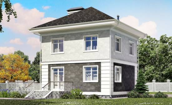 090-003-П Проект двухэтажного дома, доступный загородный дом из теплоблока Владикавказ | Проекты домов от House Expert