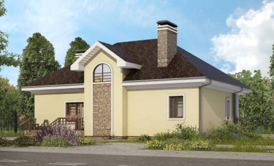 150-008-Л Проект двухэтажного дома мансардой, доступный домик из газобетона Владикавказ | Проекты домов от House Expert