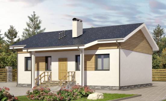 080-004-П Проект одноэтажного дома, махонький домик из газосиликатных блоков Владикавказ | Проекты домов от House Expert