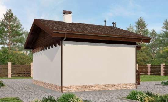 040-003-П Проект бани из арболита Владикавказ | Проекты одноэтажных домов от House Expert